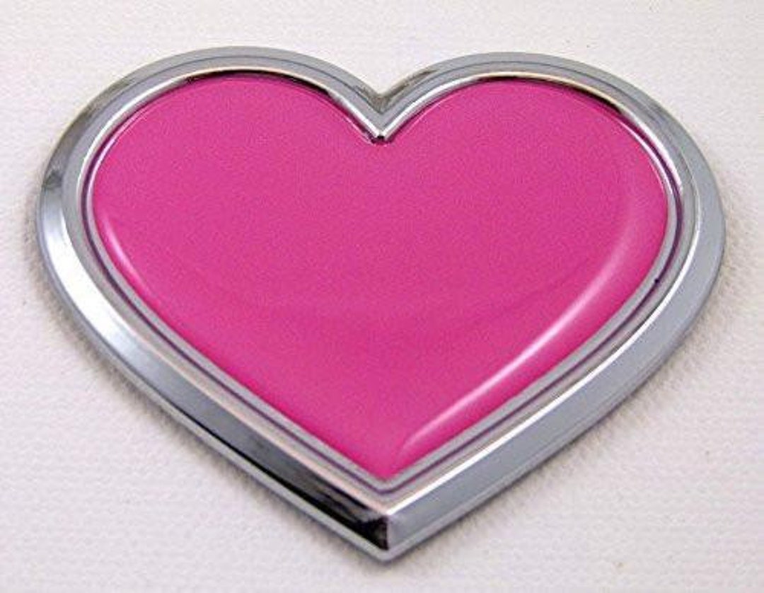 Car Chrome Decals Cbhtrpink Chrome With Pink Heart Chrome Emblem Car