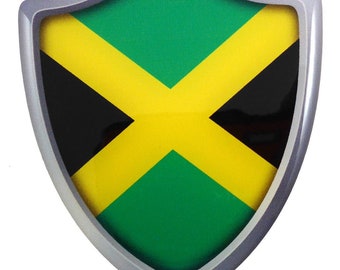 ps4 xbox bumper Jamaica Flag Jamaican Symbol Shield Vinyl Sticker Decal phone 