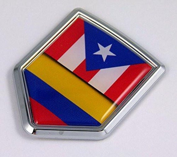 Colombia Colombian Round Flag Car Chrome Decal Emblem bumper Sticker bezel badge