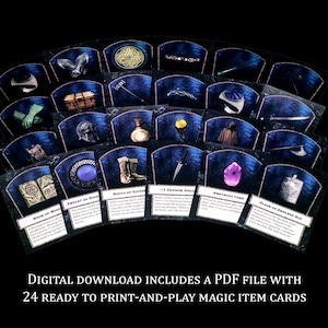 Custom D&amp;D Magic Item Cards - Etsy
