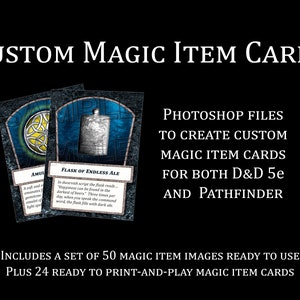 Cartes d’objets magiques D&D personnalisées