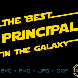 Najlepszy dyrektor w Galaktyce SVG PNG JPG - Cyfrowy znak gry Cricut, Nauczyciel SVG, Wzór na koszulkę, Pobieranie cyfrowe