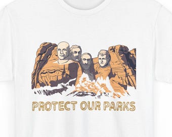 Protect Our Parks Mount Rushmore Unisex Heavy Cotton Tee