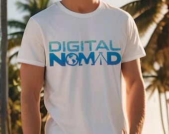 Camiseta de algodón pesado unisex Nómada digital