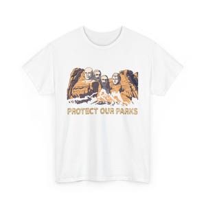Protect Our Parks Mount Rushmore Unisex Heavy Cotton Tee