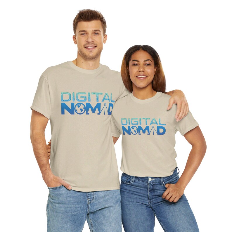 Digital Nomad Unisex Heavy Cotton Tee image 5