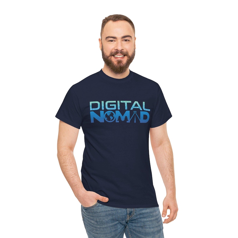 Digital Nomad Unisex Heavy Cotton Tee image 9