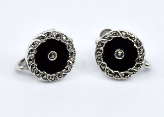 Vintage Art Deco German Sterling Silver and Black