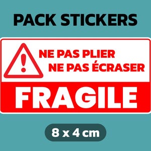 Pack stickers objets fragiles pour emballage | Stickers fragile | autocollant déménagement