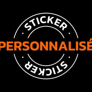 Sticker personnalisé et options en supplément
