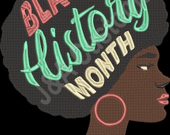 Black History Month Embroidery Design / Black History Month Girl / Black Live Matter / Afro Girl Black History Month/ Black Live Matter Girl