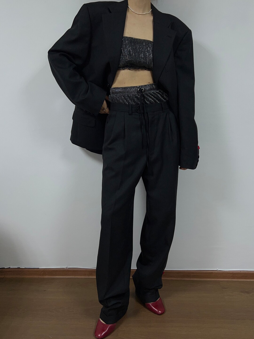 Shiny Set to Wear Under Suit Christmas Unique Set Shiny Etsy