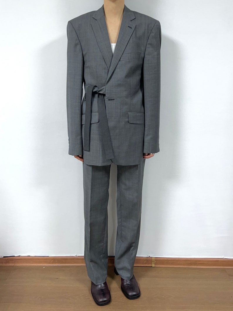 Reworked Women Classic Office Suit, Upcycled Two Piece Trousers Set ...