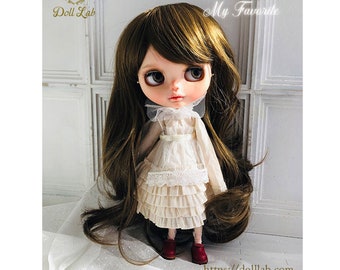 doll wig【11〜12inch for with hair size blythe doll  americangirl】high-temprature material  dwl009-085