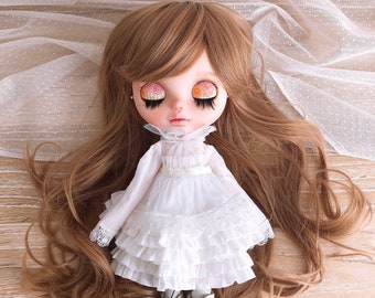 doll wig【11〜12inch for with hair size blythe doll  americangirl】high-temprature material  dwl009-013