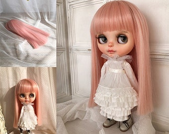 doll wig【11〜12inch for with hair custom blythe doll  americangirl】 straight wig  dwl001-A031