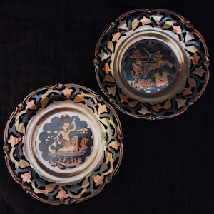 Vintage Egyptian Metal Decorative Plates