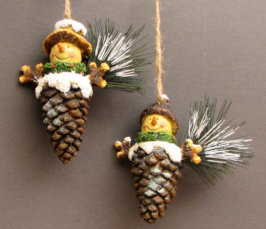 Christmas Ornaments Pine Cone Ornaments Pine Cone Christmas Etsy
