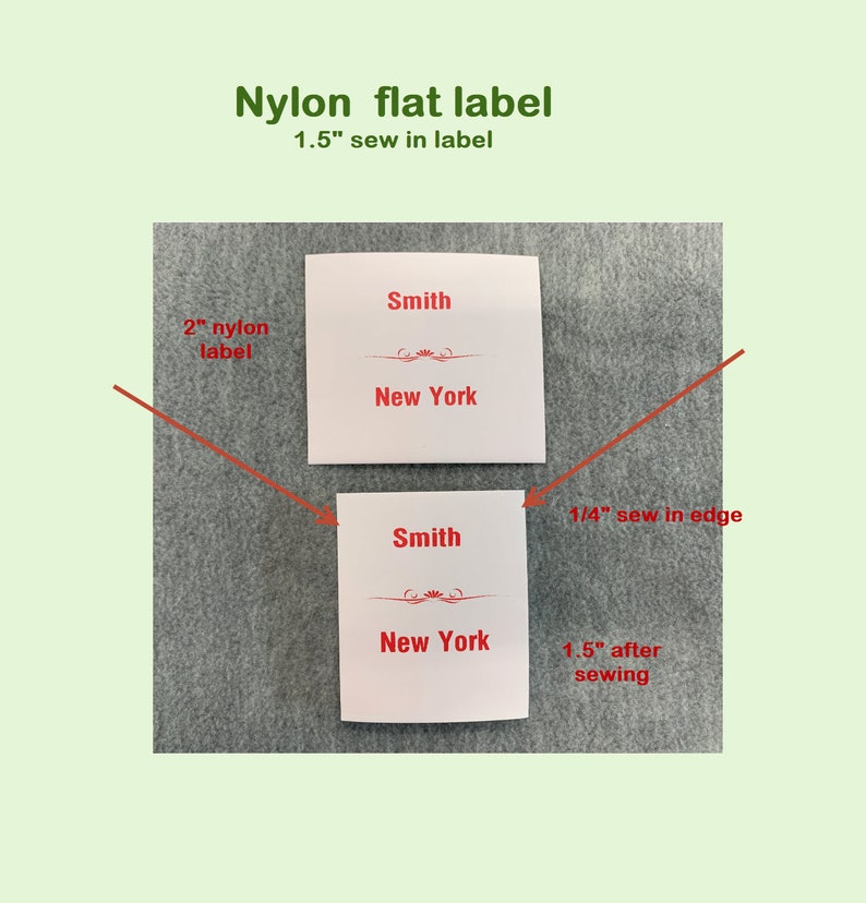 Made in USA Personalized,Clothing Garment Tags Free Shipping Style by TagsAreUs 50 Nylon Custom Labels For Handmade Items PRECUT FOLDED