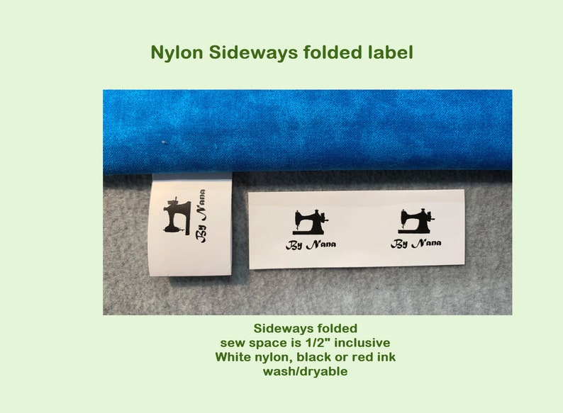Made in USA Personalized,Clothing Garment Tags Free Shipping Style by TagsAreUs 50 Nylon Custom Labels For Handmade Items PRECUT FOLDED