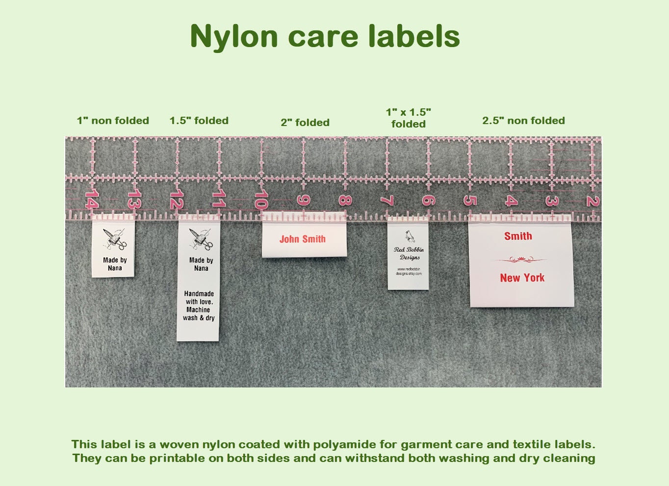 75 Nylon Custom Labels for Handmade Items PRECUT FOLDED Etsy UK