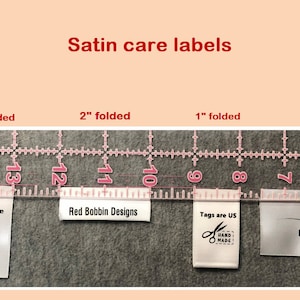 100 Satin Custom Clothing Labels: Folded or Flat, Made in USA