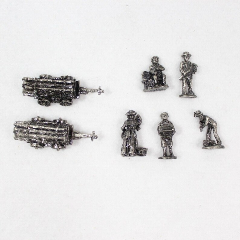 Vintage Lot of 8 Liberty Falls Pewter Collection Figurines Miniature