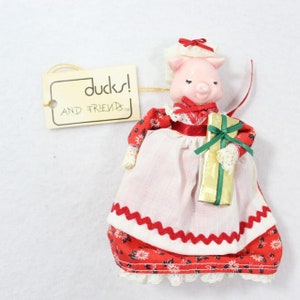Vintage Just Ducky Portia Ducks And Friends Lady Pig Handcrafted Figurine Doll