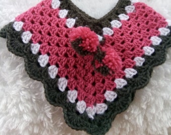 Crochet Poncho Bebe Etsy