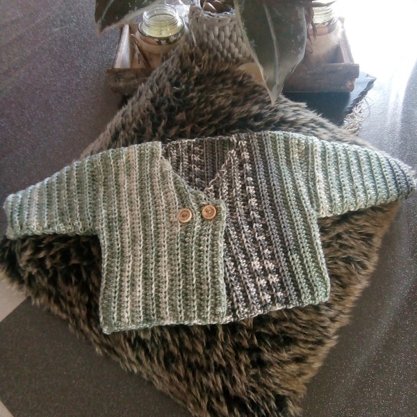 Gilet bébé fait main au crochet