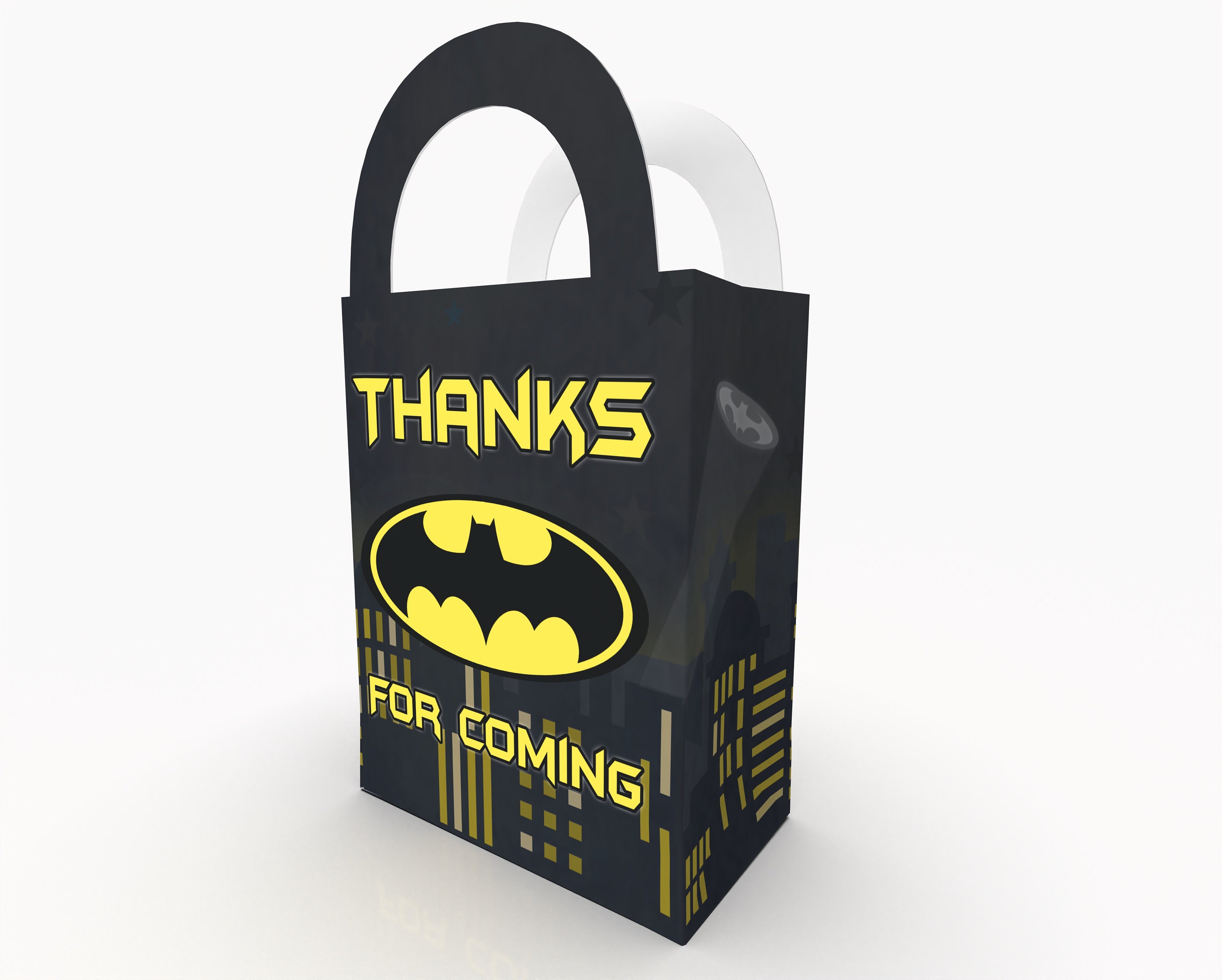 Personalised Batman Gift Bag Party Bag Fully Customisable | Etsy
