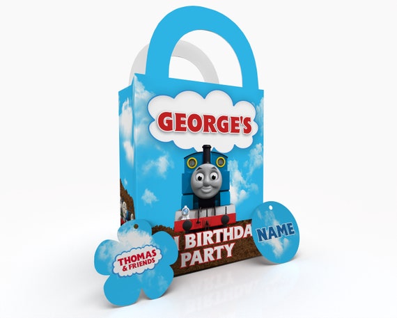 THOMAS THE TANK PERSONALISED BAG TOPPER BIRTHDAY PARTY FAVOUR GIFT BAG CHILDREN