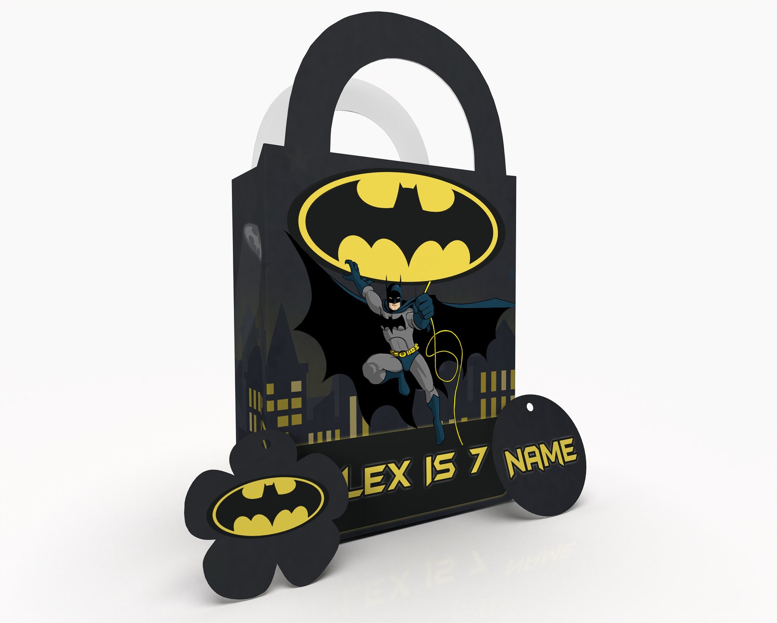 Personalised Batman Gift Bag Party Bag Fully Customisable Etsy