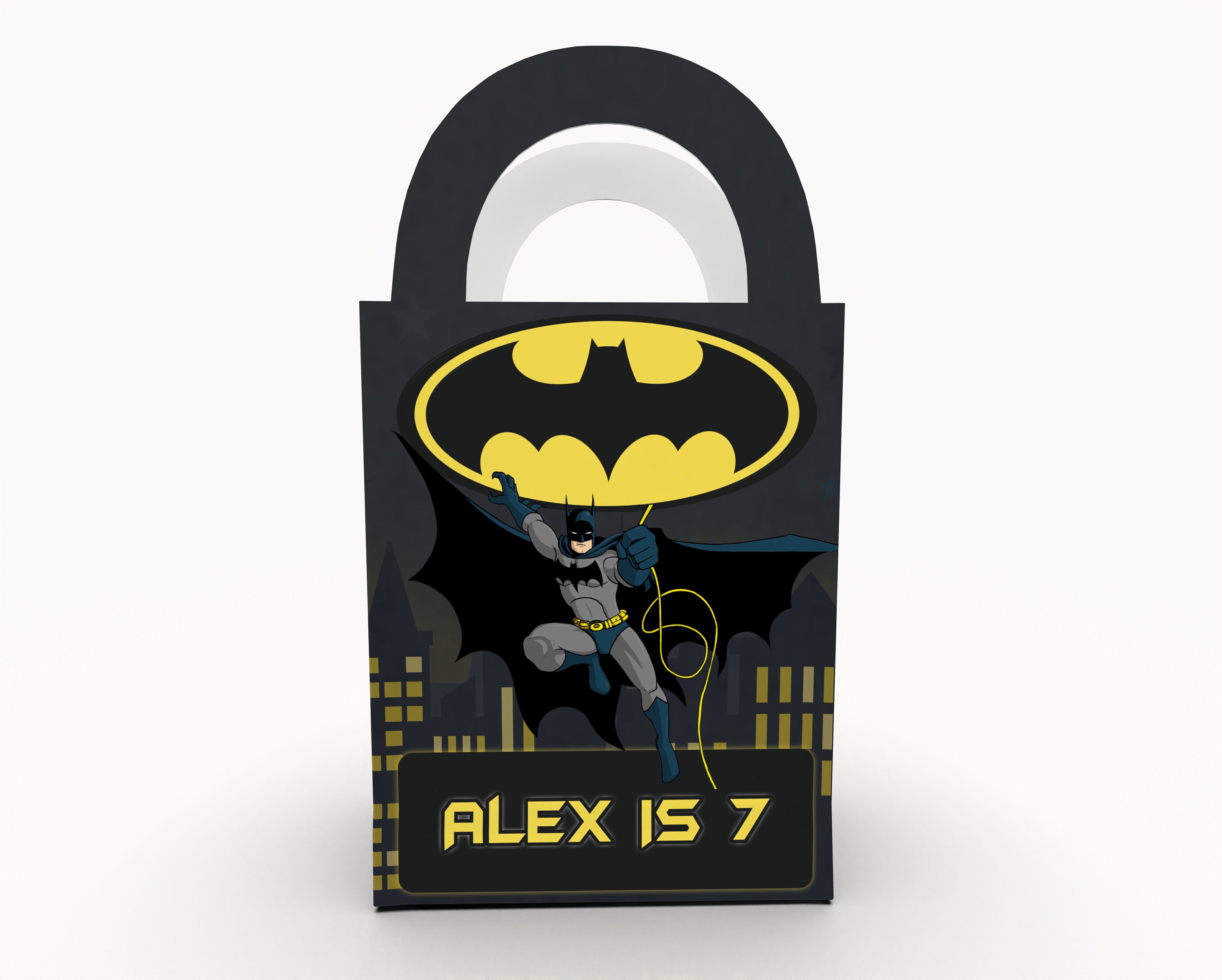 Personalised Batman Gift Bag Party Bag Fully Customisable Etsy
