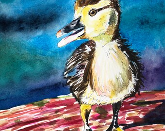 Baby Duck Watercolor - Original