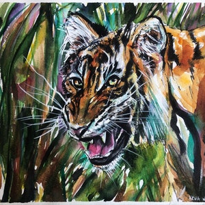 Tiger Watercolor - Original