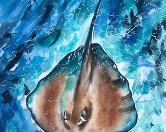 Stingray Watercolor - Original