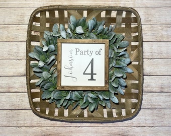 Party of Sign with Last Name | Party of Family Sign | Party of 4 Sign | Party of Sign | Last Name Sign | Farmhouse Wood Sign