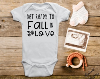 Get Ready to Fall in Love - Baby Bib / Onesie® | Pregnancy Bib / Onesie®  | Autumn Bib / Onesie®