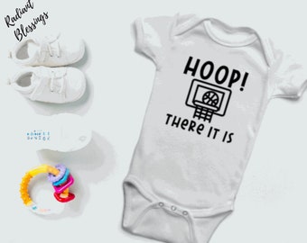 Hoop! There it is - Baby Bib / Onesie® | Basketball Bib / Onesie®  | Sports Bib / Onesie® | Basketball Hoop Bib / Onesie®