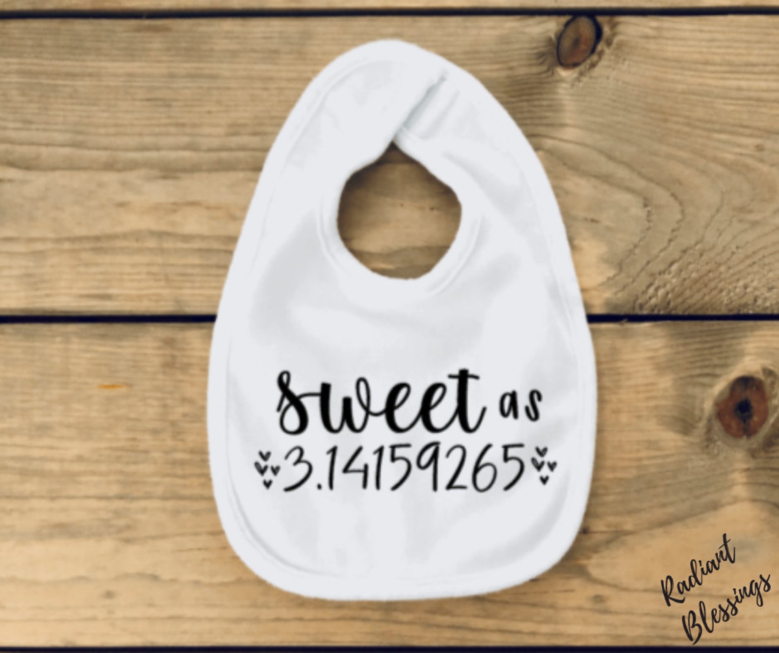 Sweet as 3.14159265 pi Baby Bib / Onesie® Math Pun Bib / Etsy