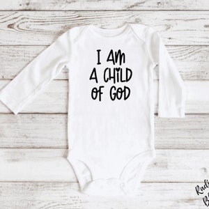 I am a child of God Baby Bib / Onesie® Cute Christian Bib / Onesie® Christian Bib / Onesie® image 2