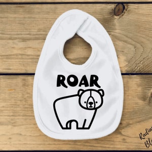 Roar Baby Bib / Onesie® Bear Bib / Onesie® Animal Theme Bib / Onesie® Cute Bear Bib / Onesie® image 3