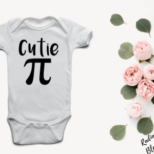 Cutie Pi pie Baby Bib / Onesie® Funny Math Pun Bib / Onesie® Cute Math Pun Bib / Onesie® Pi Bib / Onesie® image 1