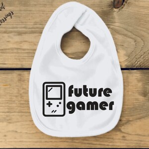 Future Gamer Baby Bib / Onesie® Video Game Bib / Onesie® Gamer Bib / Onesie® Gaming Bib / Onesie® image 3