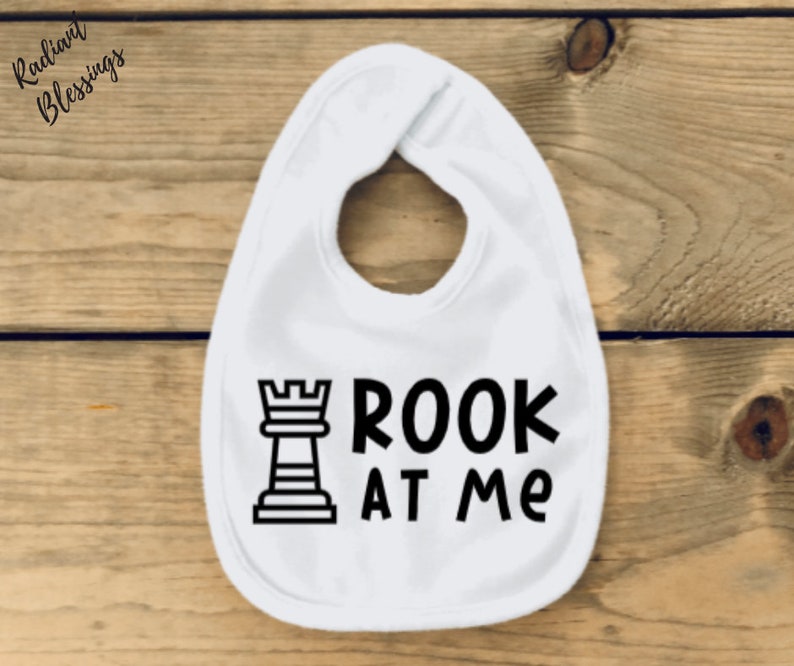 Rook At Me Baby Bib / Onesie® Chess Theme Bib / Onesie® Funny Chess Bib / Onesie® Rook Bib / Onesie® image 3