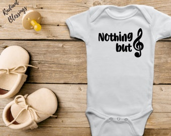 Nothing but treble - Baby Bib / Onesie® | Cute Music Bib / Onesie® | Music Pun Bib / Onesie® |  Treble Bib / Onesie®