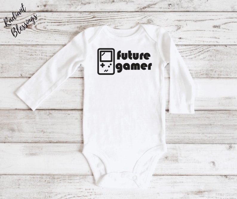 Future Gamer Baby Bib / Onesie® Video Game Bib / Onesie® Gamer Bib / Onesie® Gaming Bib / Onesie® image 2