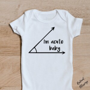 I'm Acute Baby Baby Bib / Onesie® Funny Math Pun Bib / Onesie® Math Jokes Bib / Onesie® Cute Math Pun Bib / Onesie® image 4