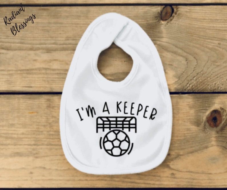 I'm a Keeper Baby Bib / Onesie® Soccer Bib / Onesie® Sports Bib / Onesie® Goalie Bib / Onesie® image 3